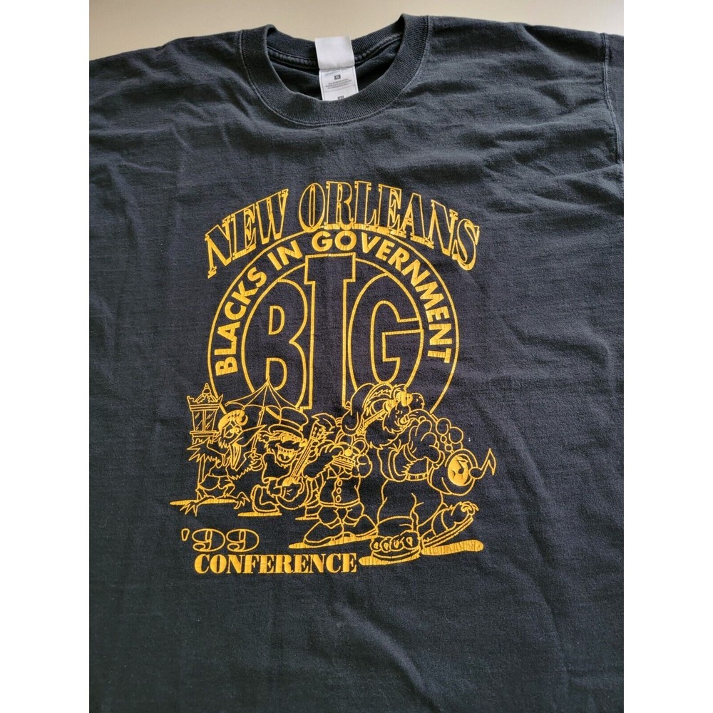 VTG 99' New Orleans BIG Blacks In Government Conference T-shirt Sz Large *flaws*